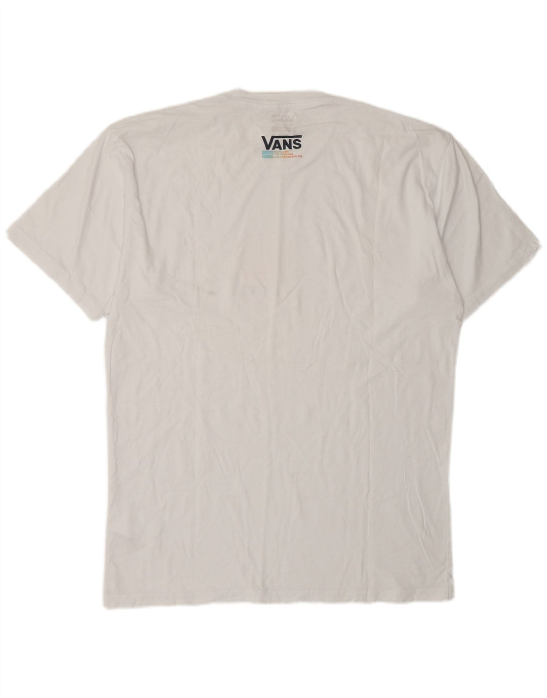 Vans Herre Classic Fit Grafisk T-Shirt Top Stor Hvid Bomuld