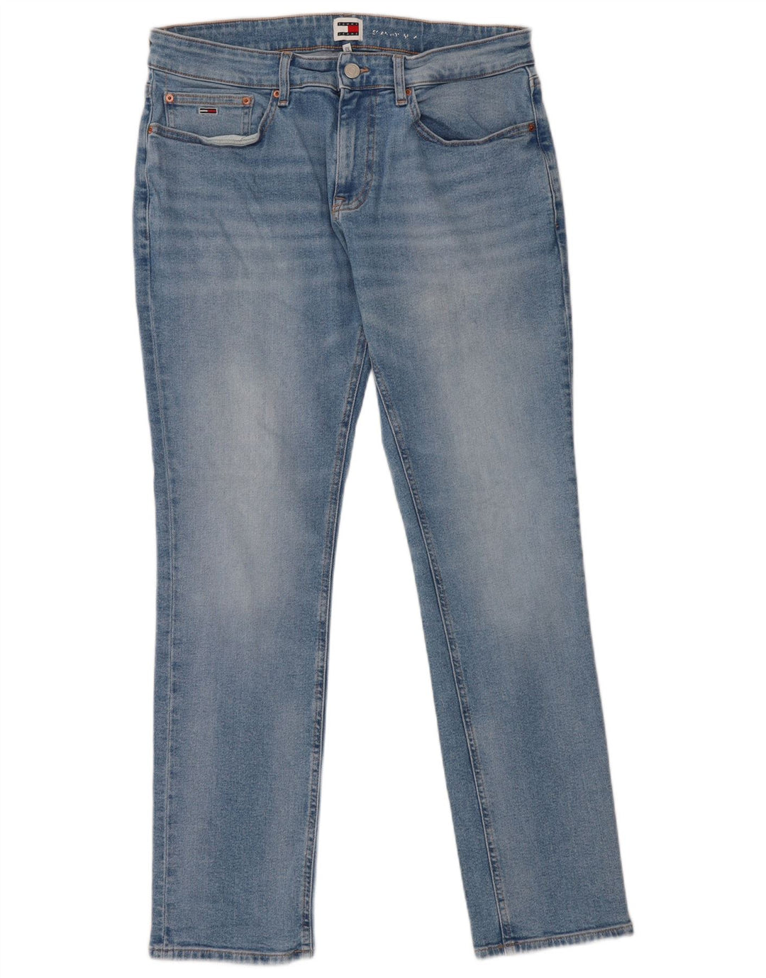 Tommy Hilfiger Herre Slim Jeans W33 L32 Blå Bomuld