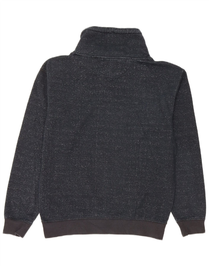 Zara Sweatshirt til mænd, lille marineblå flækket bomuld