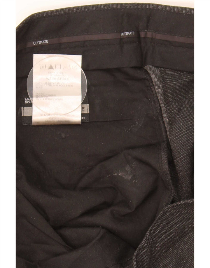Marks & Spencer Straight Suit Bukser til mænd W34 L29 Grå polyester