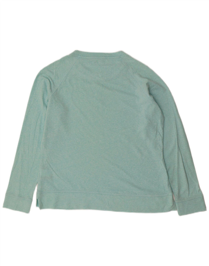 MARKS & SPENCER Dame Sweatshirt Jumper UK 12 Medium Blue Flecked Bomuld