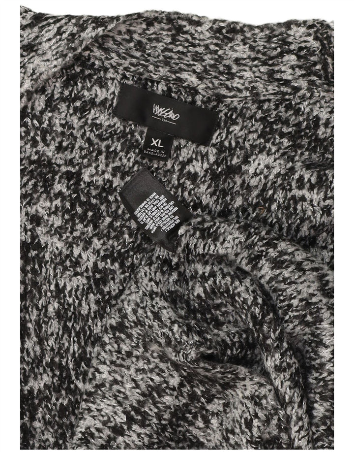 Mossimo Womens Longline Cardigan Sweater UK 18 XL Grå Flecked Acryl