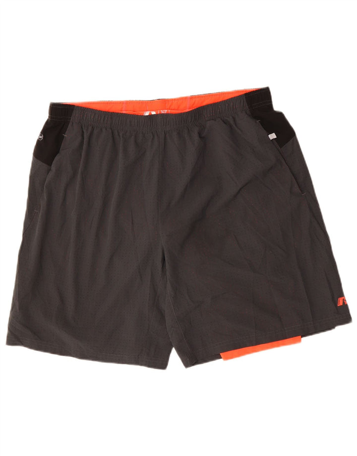 RUSSELL ATHLETIC Sportsshorts til mænd Large Grå Colourblock