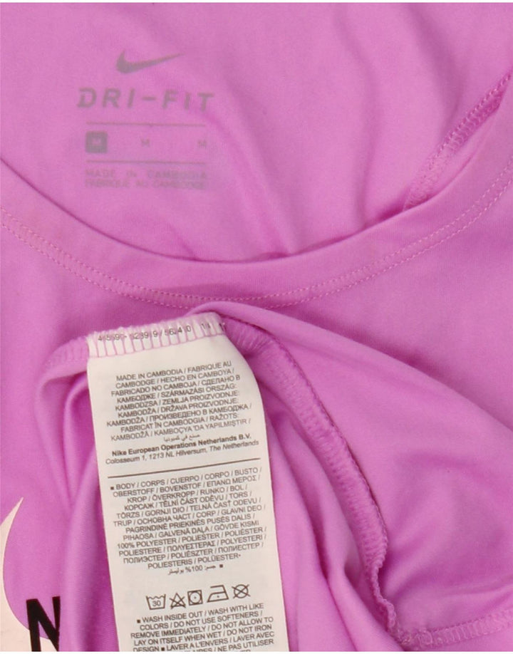 Nike Womens Running Grafisk Vest Top UK 14 Medium Pink Polyester Sports