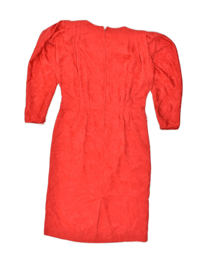 VINTAGE Womens Sheath Dress UK 10 Small Red Polyester | Vintage Vintage | Thrift | Second-Hand Vintage | Used Clothing | Messina Hembry 
