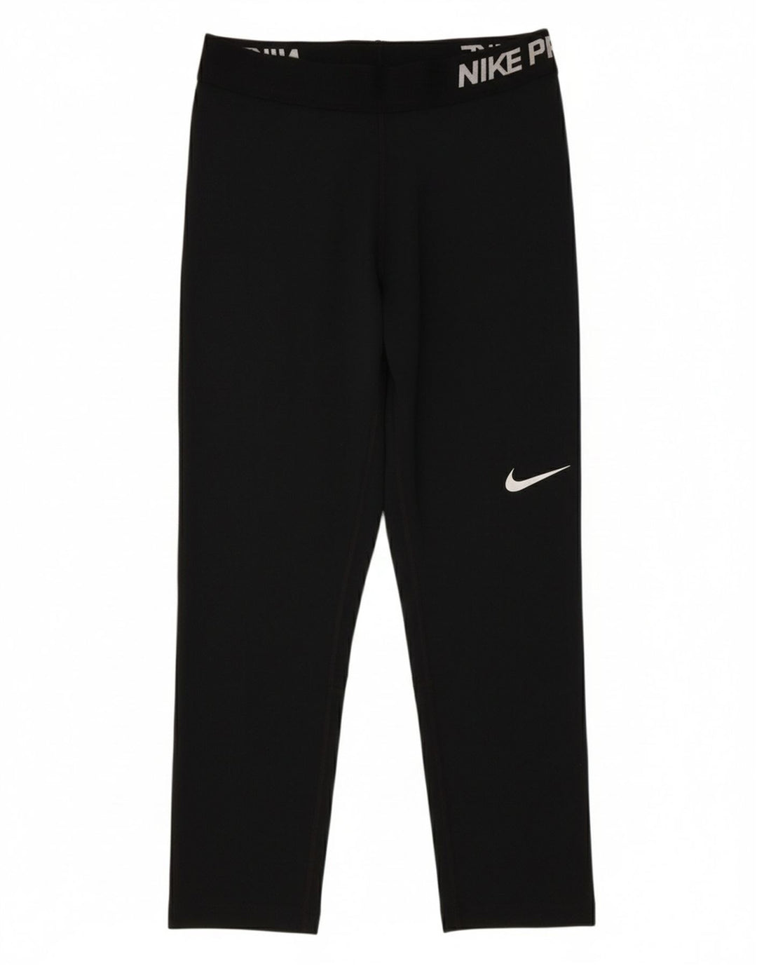 NIKE Womens Dri Fit Graphic Capri Leggings UK 4 XS  Black Polyester