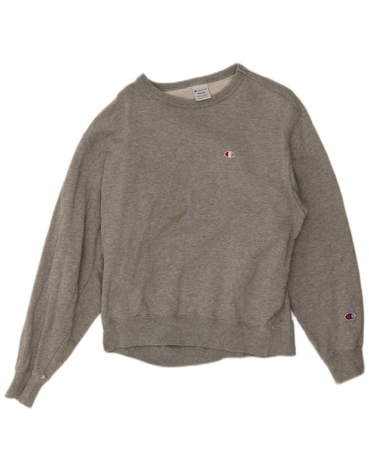 Champion Dame Sweatshirt Jumper UK 14 Medium Grey Flecked