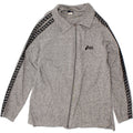 ASICS Womens Graphic Tracksuit Top Jacket UK 16 Large Grey Cotton Vintage Asics and Second-Hand Asics from Messina Hembry 