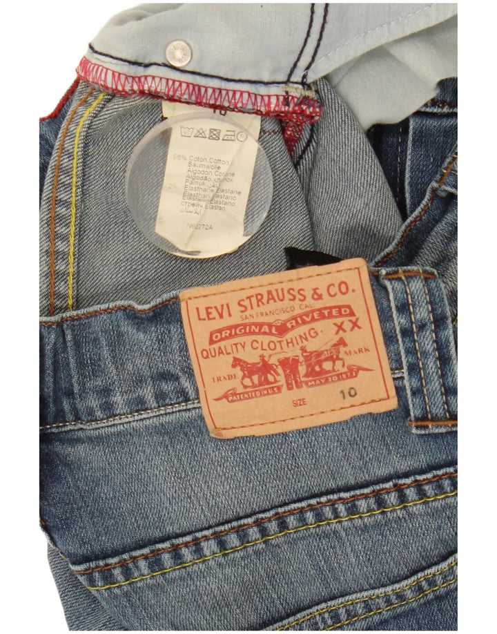 Levi's Boys Straight Jeans 9-10 år W24 L27 Blå Bomuld