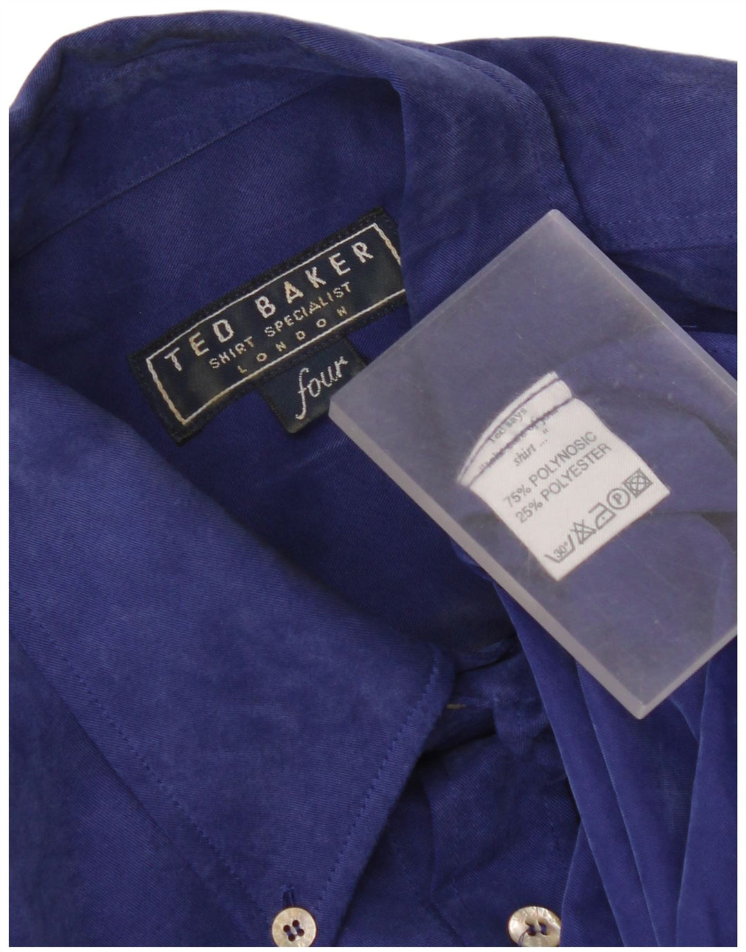 Ted Baker Herreskjorte str. 4 Large Blue Polynosic