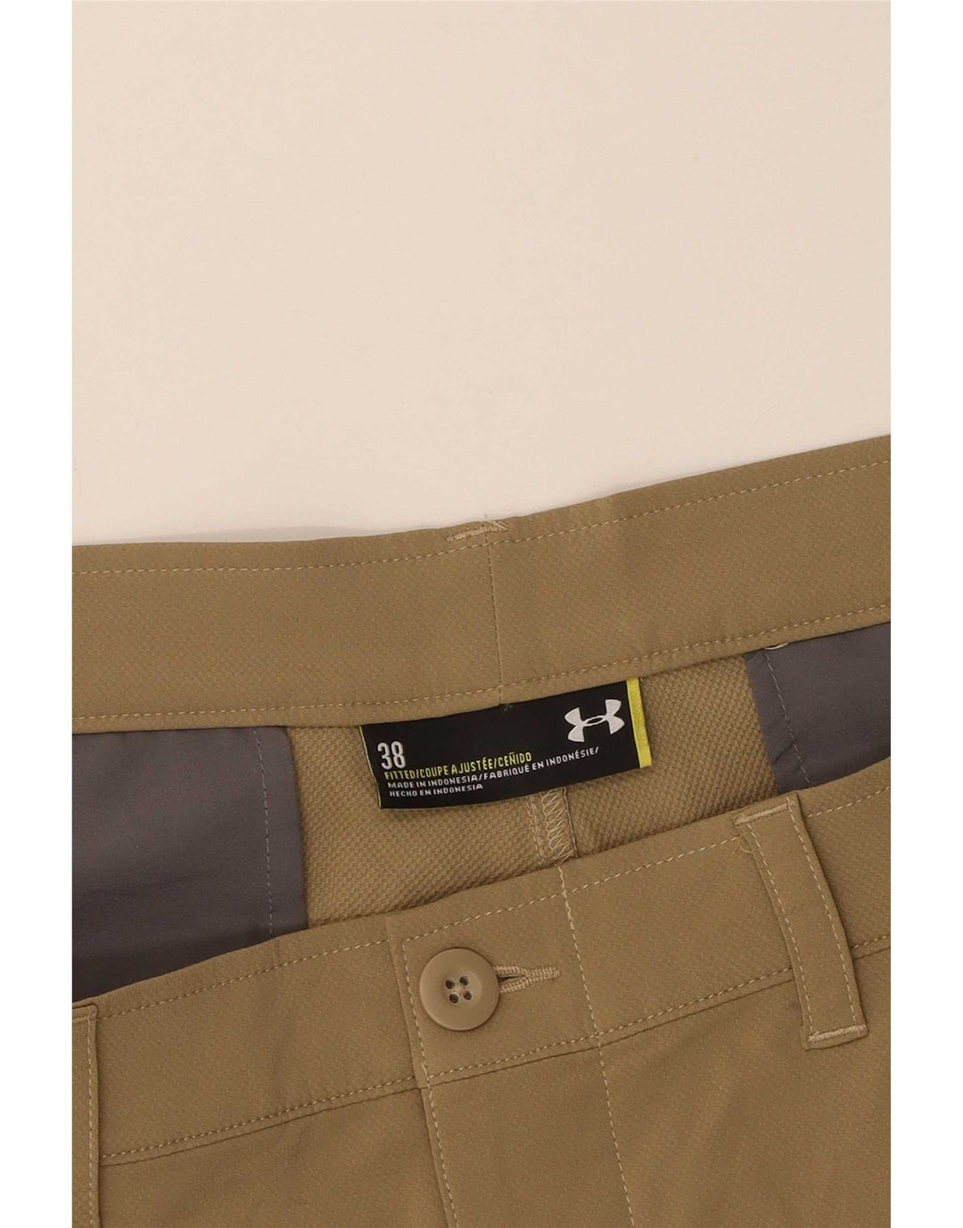 Under Armour Herre Fitted Casual Shorts W38 XL Brun