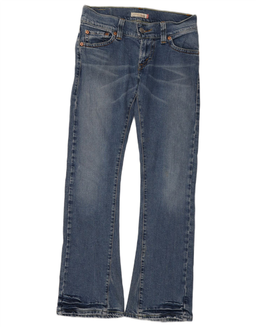 Levi's Dame 504 Slouch Flared Jeans US 5 Medium W28 L32 Blå Bomuld