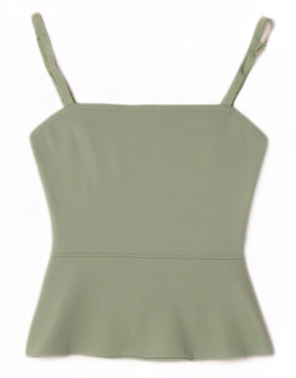 Zara Dame Crop Cami Top UK 4 XS Grøn