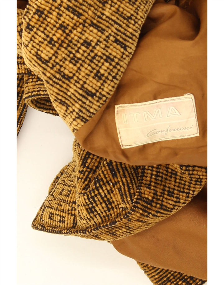 Vintage Herre Military Jacket UK 38 Medium Beige Geometrisk