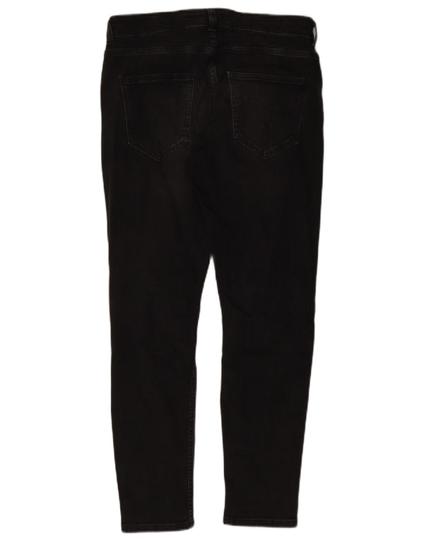 ZARA Distressed Skinny Jeans til mænd EU 42 Large W32 L28 Sort