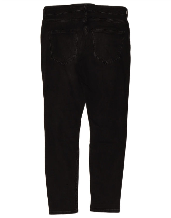 ZARA Distressed Skinny Jeans til mænd EU 42 Large W32 L28 Sort