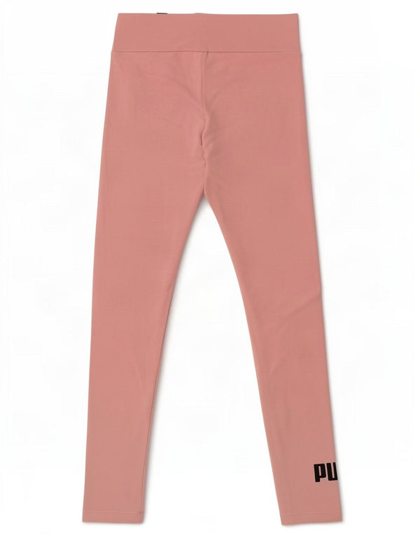 Puma Womens Graphic Leggings UK 6 XS Pink Cotton