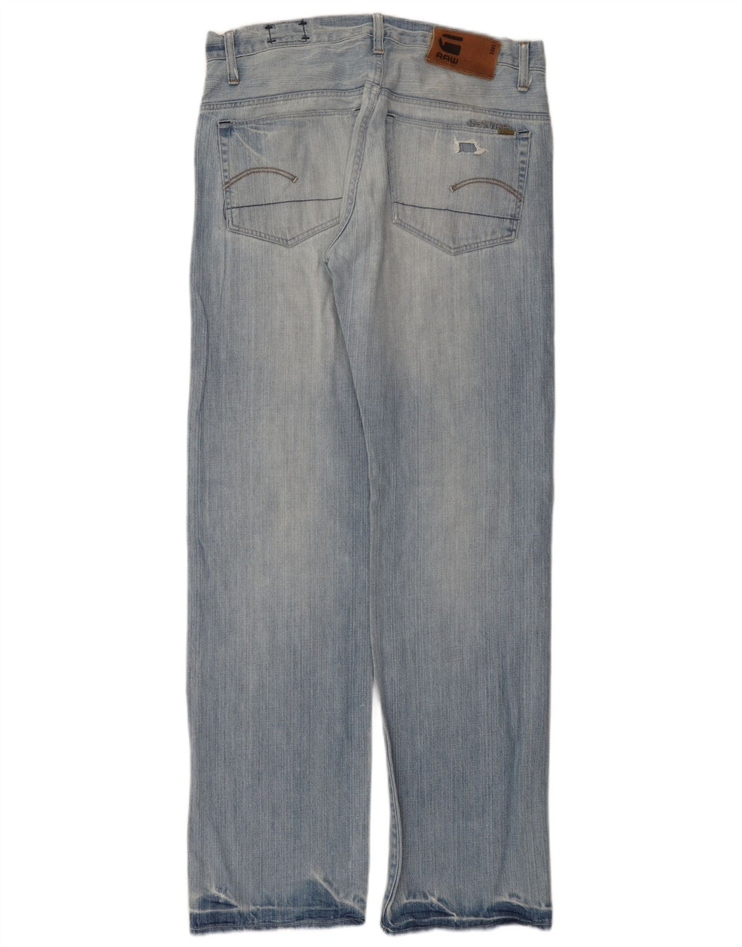 G-Star Herre Distressed Straight Jeans W32 L34 Blå Bomuld