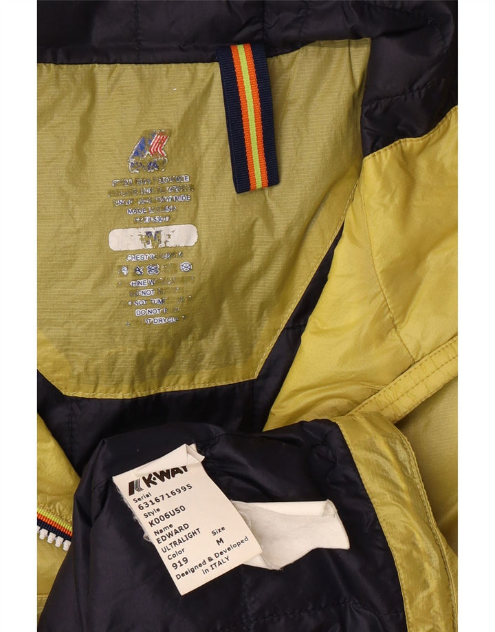 K-WAY Womens Hooded Rain Jacket UK 14 Medium Yellow Vintage K-Way and Second-Hand K-Way from Messina Hembry 