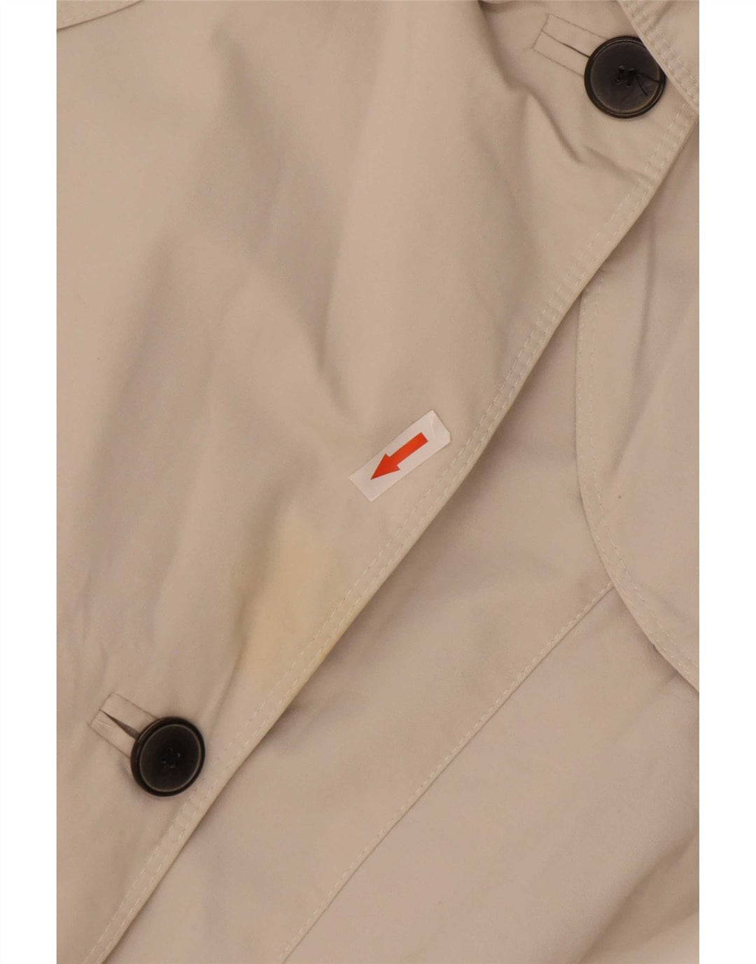 Zara Trench Coat til kvinder UK 12 Medium White Bomuld