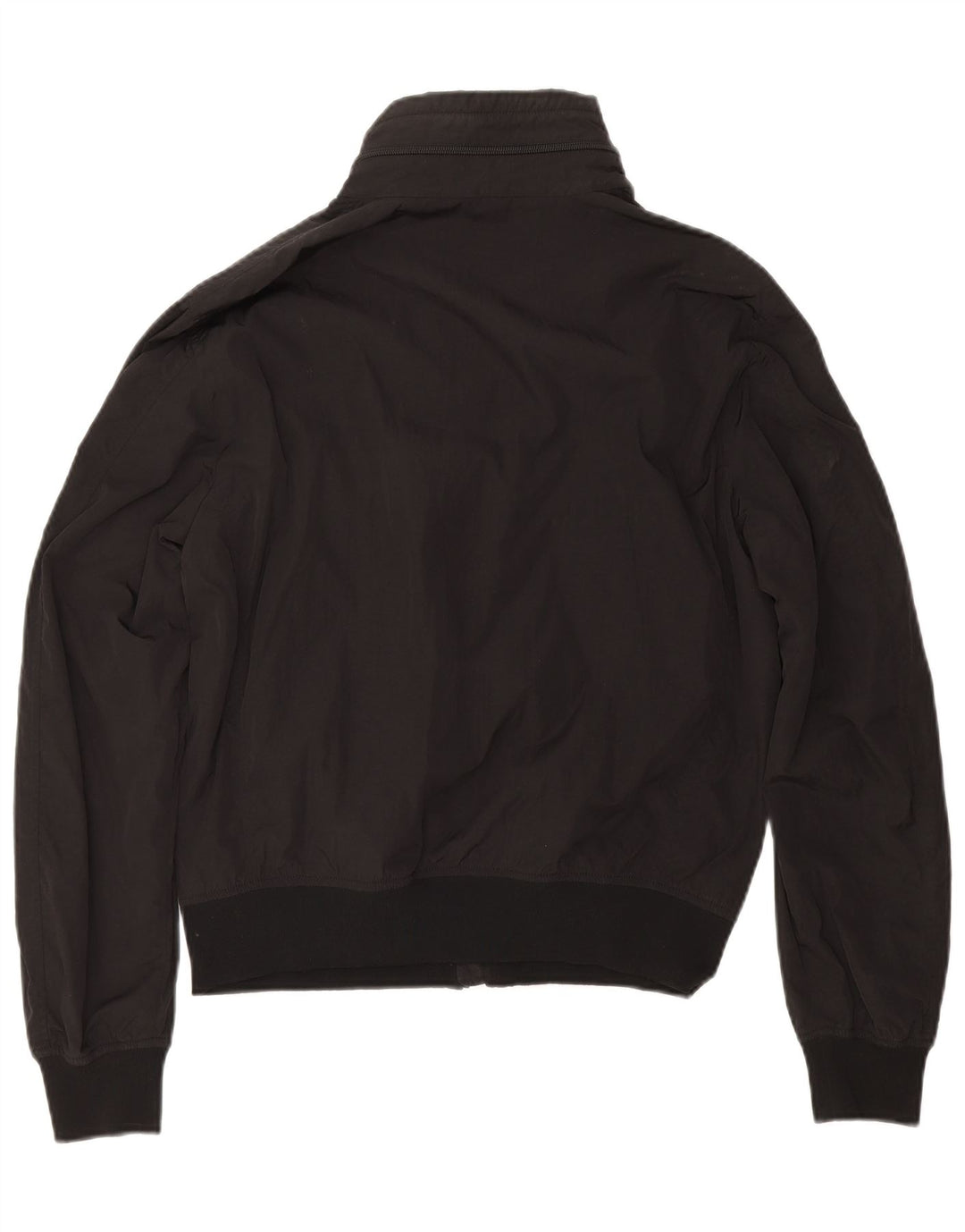 TRUSSARDI Mens Bomber Jacket UK 38 Medium Black Polyamide