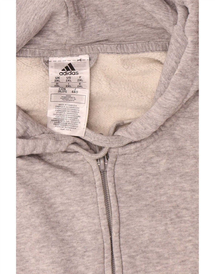 Adidas Hættetrøje med lynlås til mænd 2XL Grå