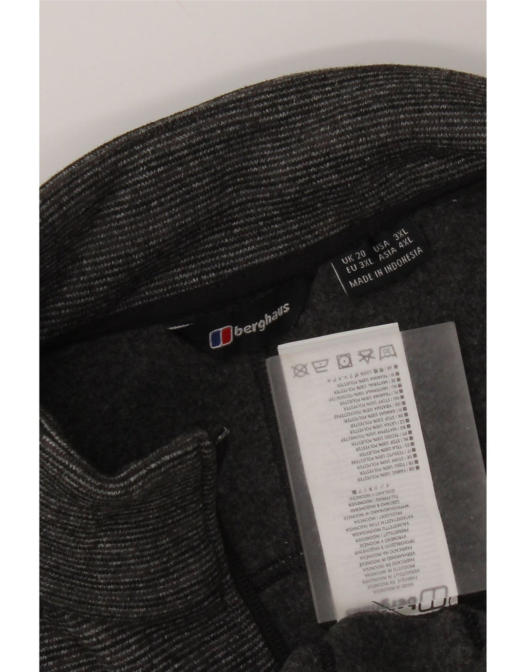 Berghaus træningsdragt topjakke til kvinder UK 20 2XL grå nålestribet polyester