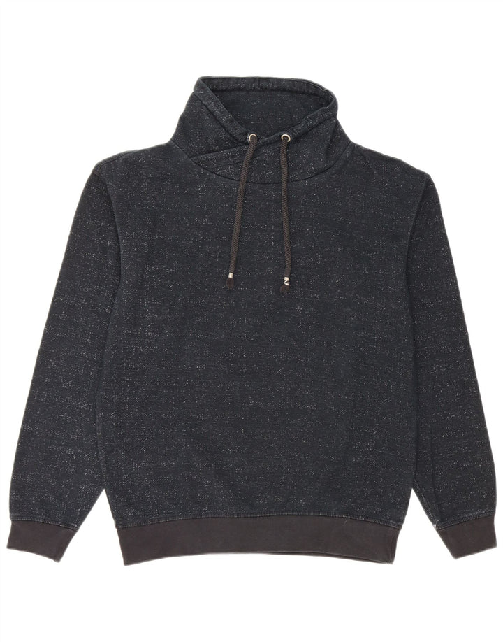 Zara Sweatshirt til mænd, lille marineblå flækket bomuld