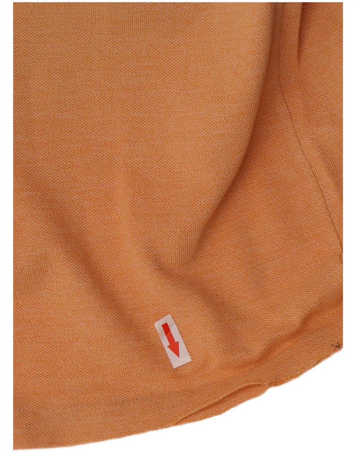 Lacoste herre poloshirt størrelse 4 Medium Orange Colourblock Bomuld