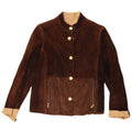 Vintage vendbar damejakke IT 42 Medium Brown Colourblock