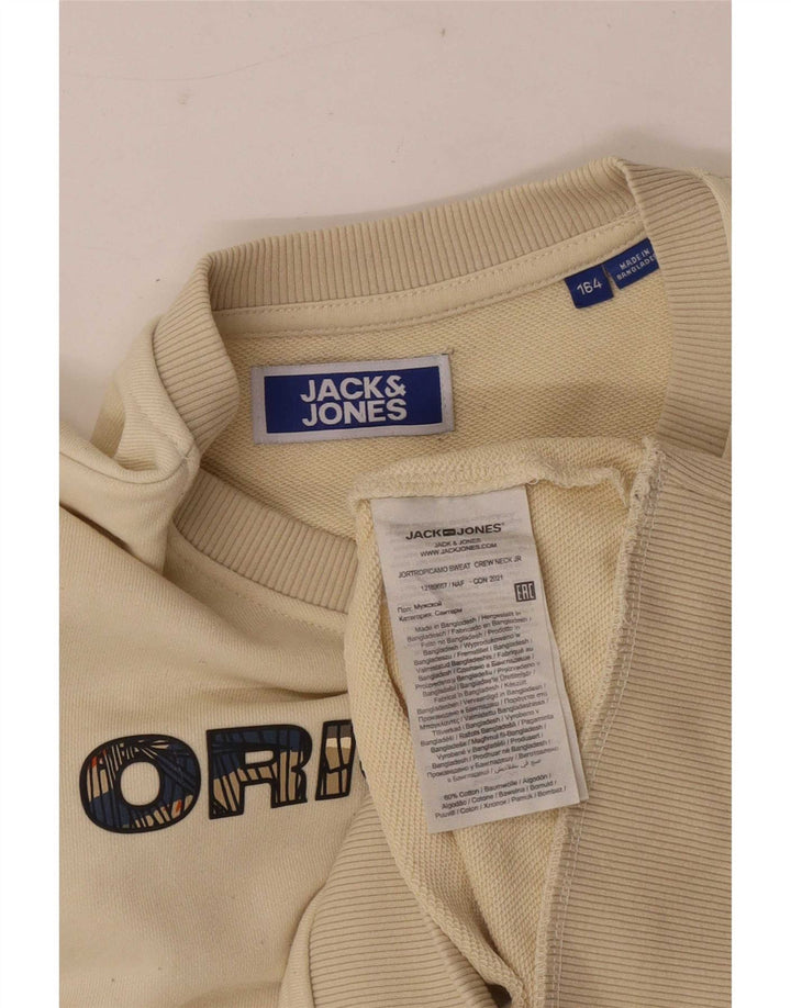 Jack & Jones Boys Grafisk Regular Fit Sweatshirt Jumper 13-14 år Beige