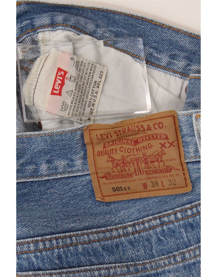Levi's Herre 501 Straight Jeans W38 L29 Blå Bomuld