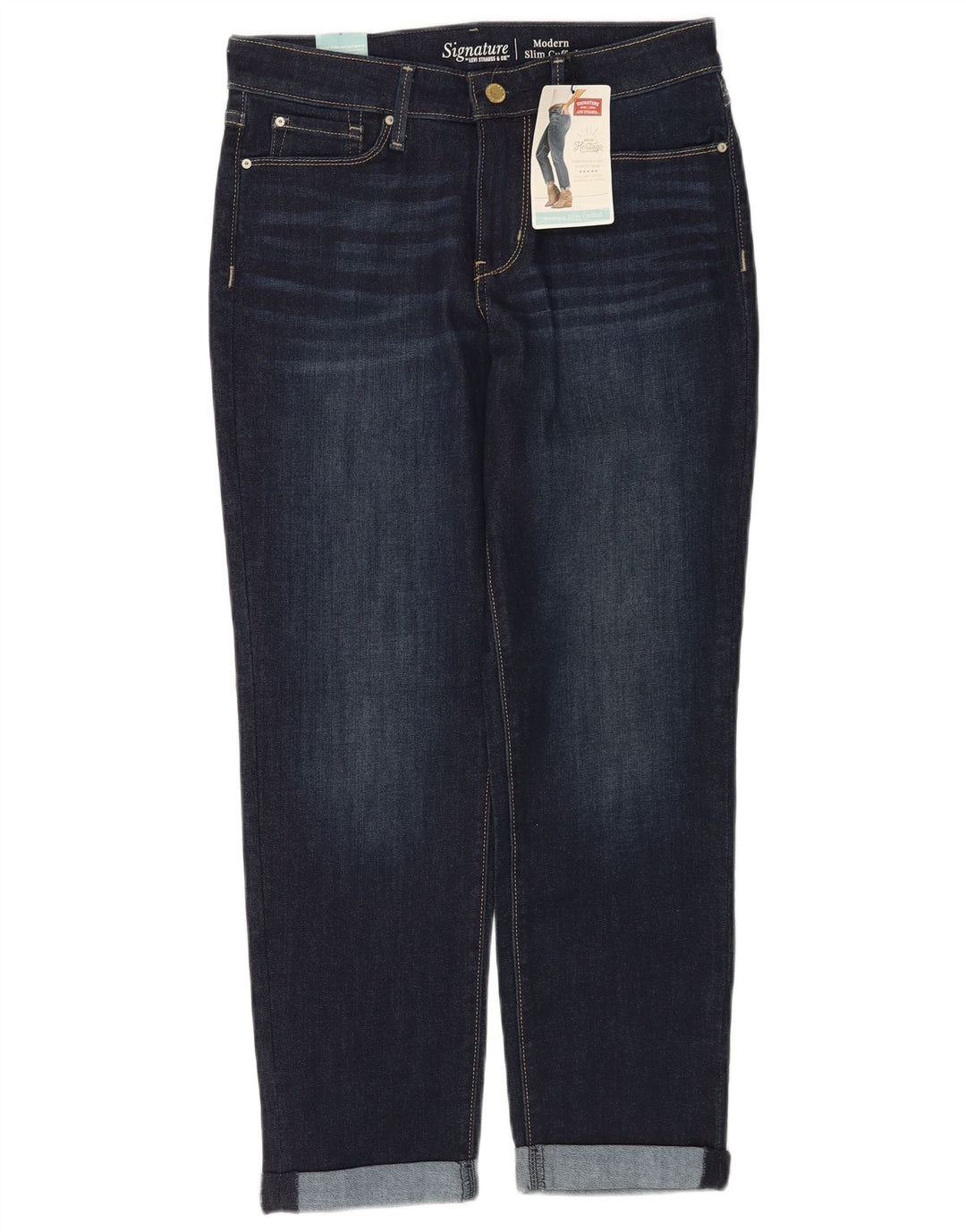 Levi's Womens Signature Moderne Slim Jeans US 8 Medium W29 L26 Navy Blue