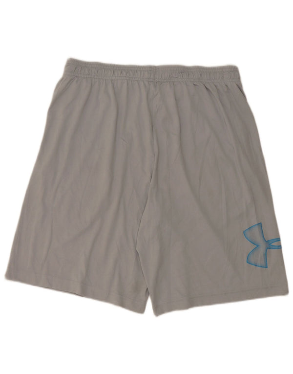 UNDER ARMOUR Herre Heat Gear Graphic Sports Shorts Large Grå Polyester
