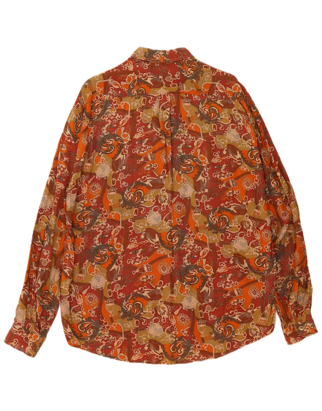 Cotton Club herreskjorte medium brun blomsterviscose