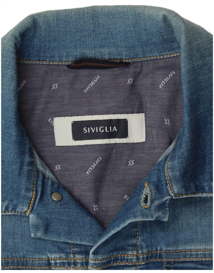 SIVIGLIA Herre Denim Gilet UK 38 Medium Blue