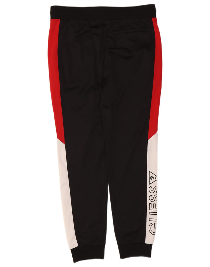 Guess Herre grafisk træningsdragt Bukser Joggers Medium Sort Colourblock