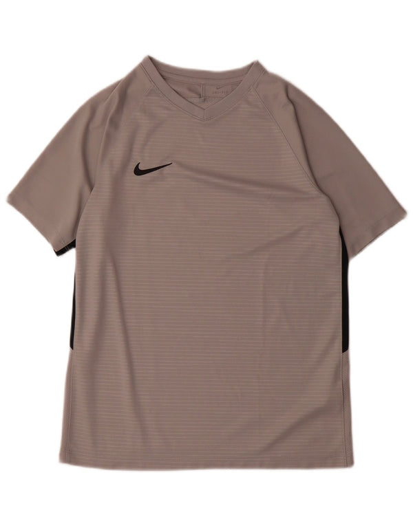 Nike Boys Dri Fit T-Shirt Top 13-14 år XL Grå Colourblock Polyester
