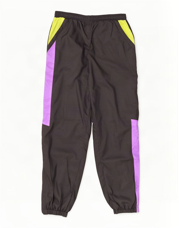 Vintage træningsdragt til mænd Joggers Medium Sort Colourblock Nylon