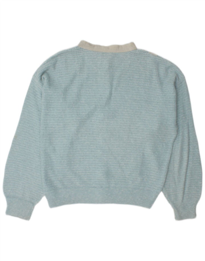 Maximilian Herre Cardigan Sweater med fuld lynlås Large Blue Colourblock
