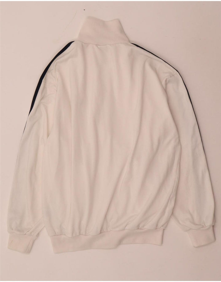 Adidas Herre Regular Fit træningsdragt Topjakke UK 36/38 Lille hvid polyester