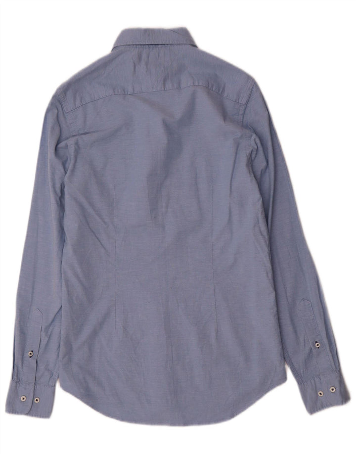 Tommy Hilfiger Herre Slim Fit skjorte lille blå bomuld