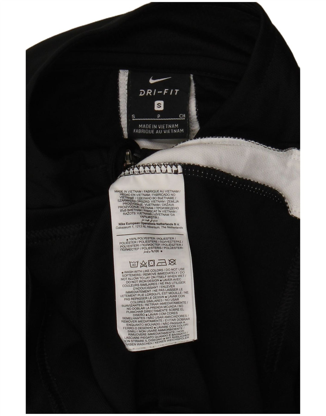 NIKE Herre Dri Fit træningsdragt Topjakke Lille sort Colourblock Polyester