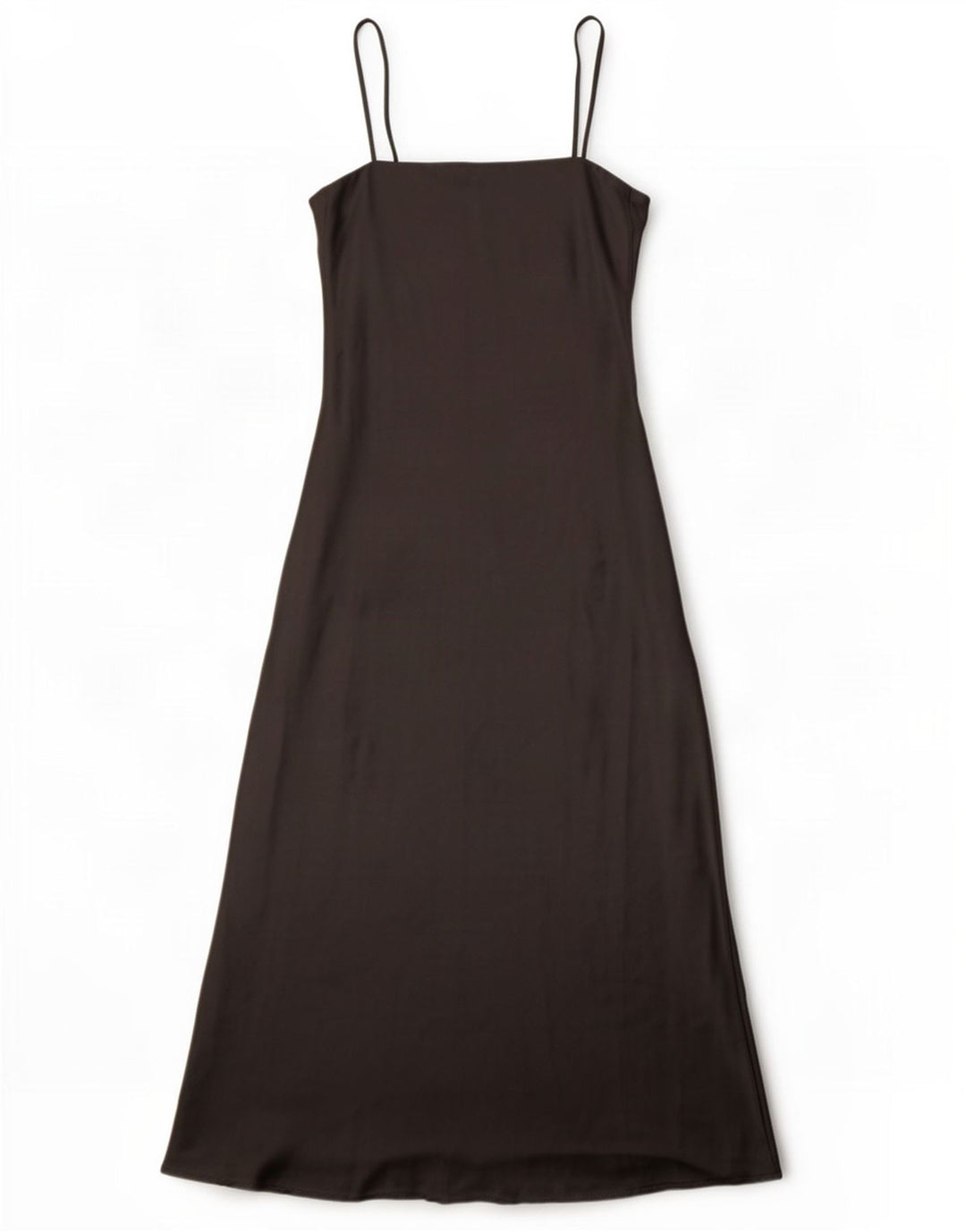 Zara Dame Maxi Slip Dress UK 10 Small Black Polyester