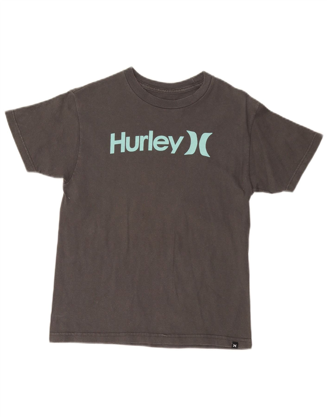 HURLEY Dame Classic Fit Grafisk T-shirt Top UK 18 Medium Grey Bomuld