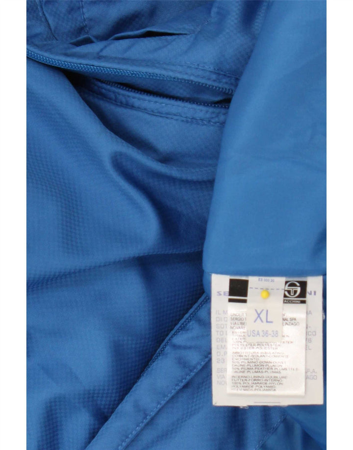 Sergio Tacchini Herre grafisk polstret jakke UK 42 XL Blå Colourblock