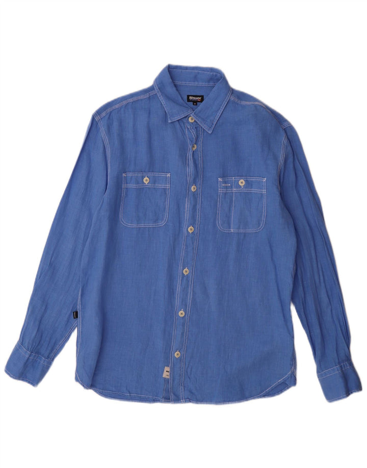 Blauer Herreskjorte Medium Blue Linen