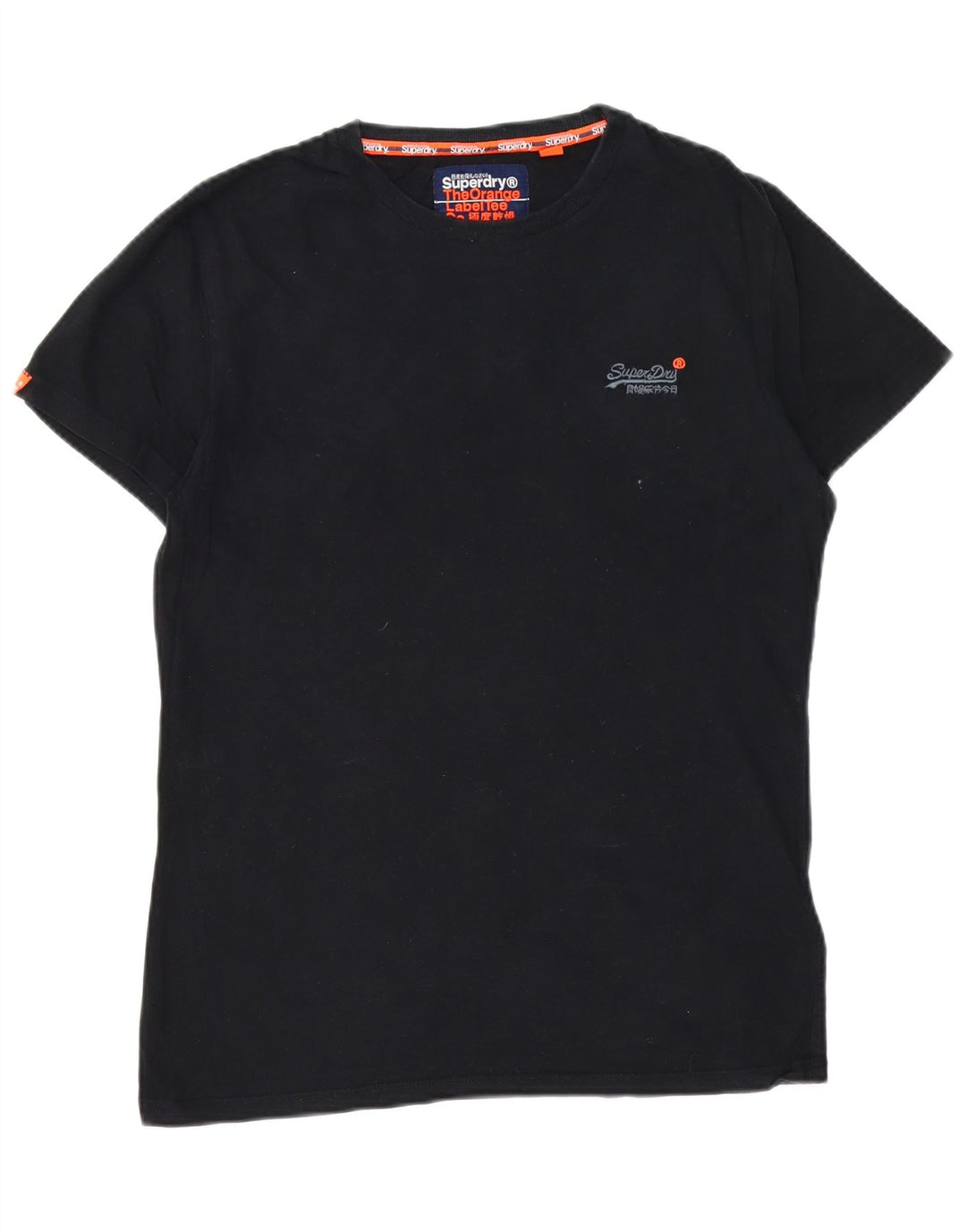 SUPERDRY Herre T-Shirt Top Medium Sort Bomuld