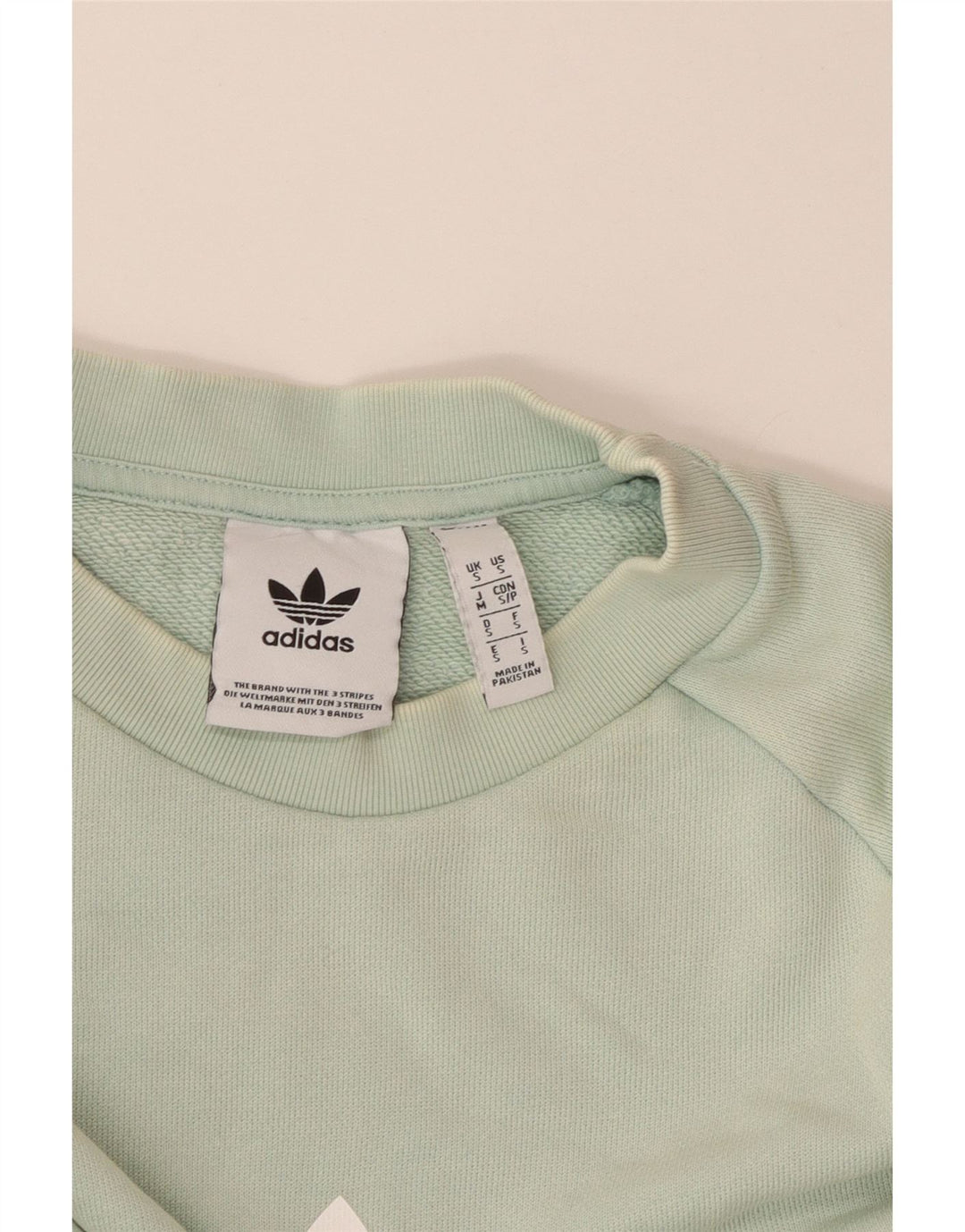 Adidas grafisk sweatshirt til mænd, lille turkis bomuld