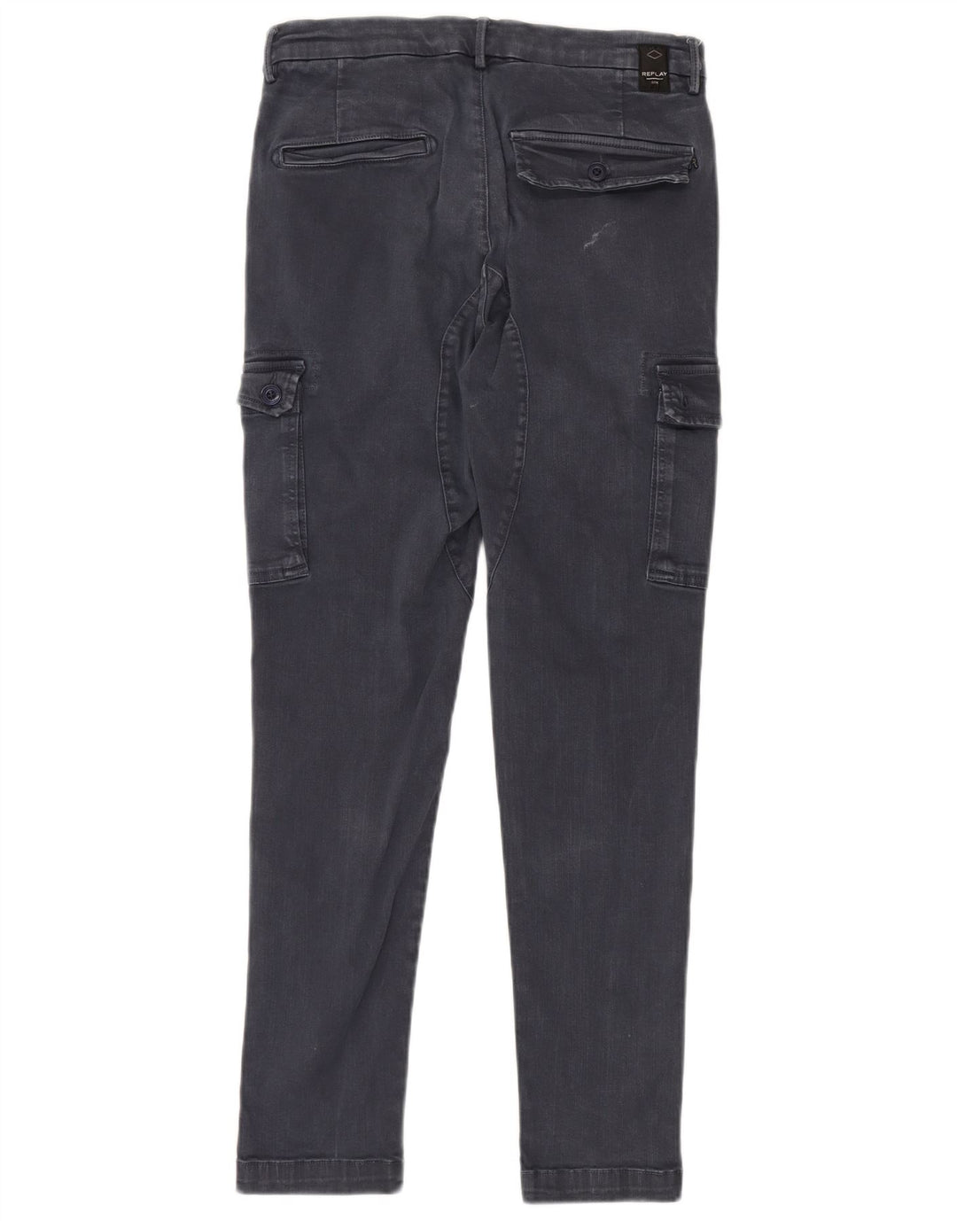 REPLAY Herre Jaan Cargo Slim Jeans W30 L30 Marineblå Bomuld